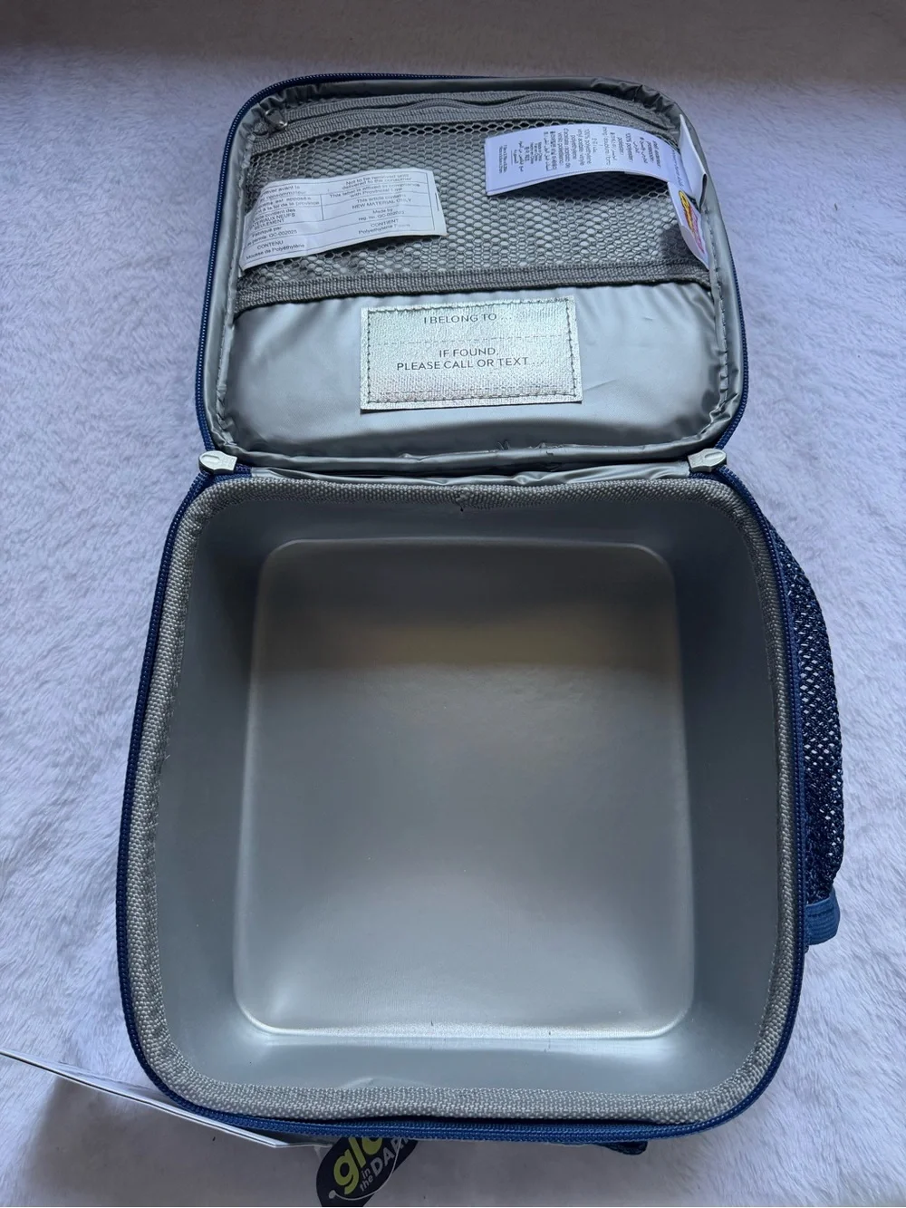 New Pottery Barn Kids Spiderman Print Lunch Box in Blue, Red, Gray